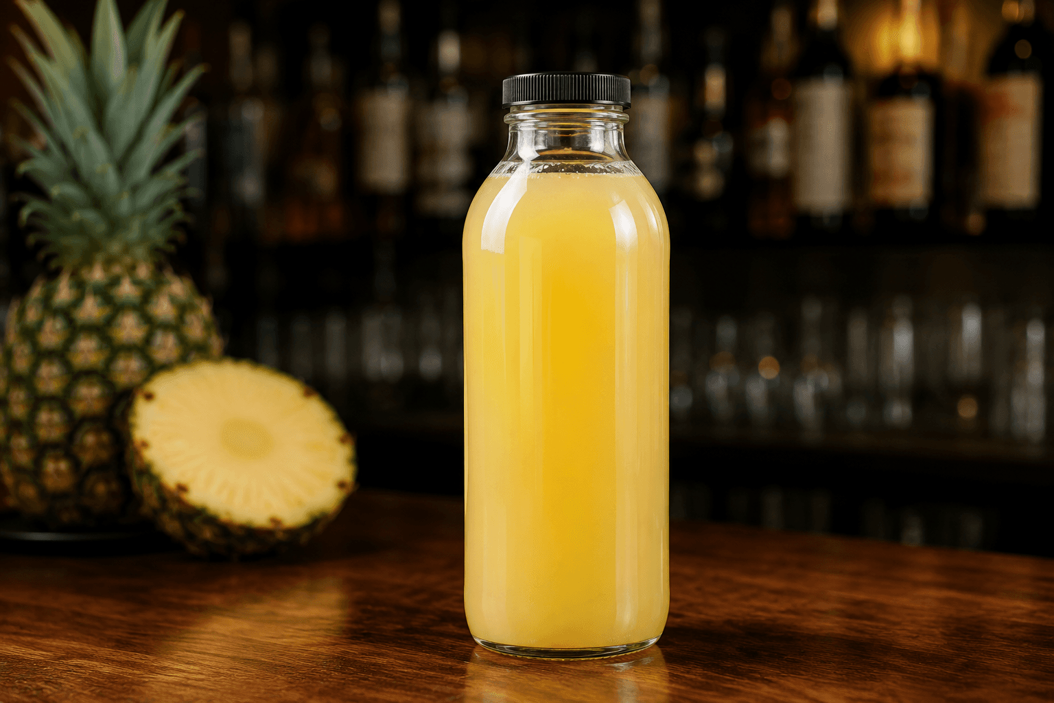 Acid adjusted pineapple juice